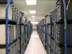 back view of server racks to show quality cabling and tie-offs